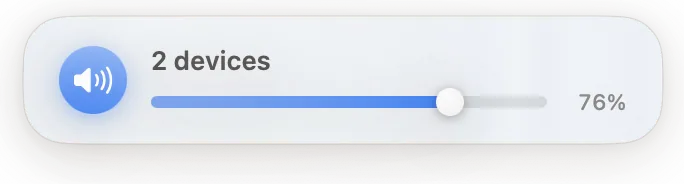 Native-style volume HUD triggered by the keyboard keys